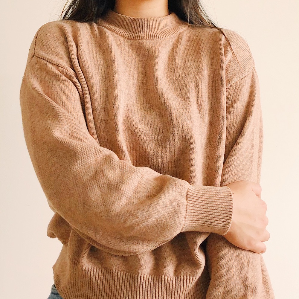 h&m beige knitted turtleneck